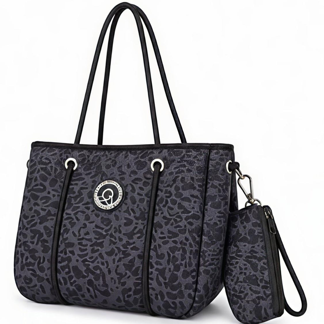 Mini Tote - Black Leopard